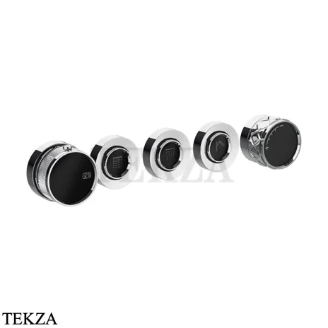 Gessi Pelle Tresse Термостат для душа на 3 потока, внешняя часть, 78136-031, Chrome