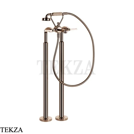 Gessi VENTI20 Смеситель для ванны напольный с гарнитуром 65128-030, Copper PVD