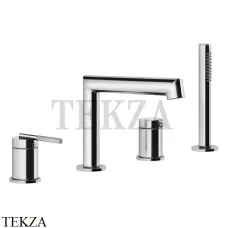 Gessi INGRANAGGIO Смеситель на борт ванны, с гарнитуром 63537-031, хром глянец