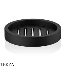 Decor Walther Stone Black STS Настольная мыльница с вкладышем 0972164, черный матовый-хром глянец