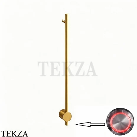 BRONER BRUNO H Электрический полотенцесушитель 80 с кнопкой, BR.007.080.0000.MG, золото сатин