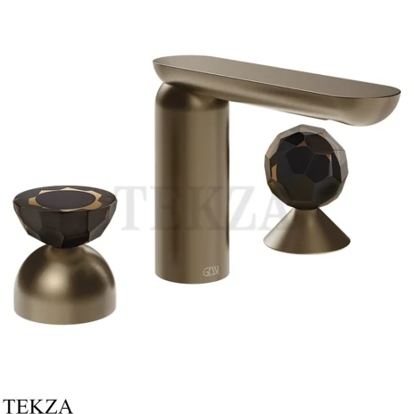 Gessi Perle Смеситель для раковины на 3 отв., без гарнитура 74828-761, бронза Coffee