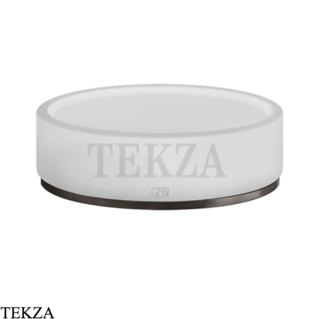 Gessi 316 ACCESSORIES Мыльница настольная, композит белый 54725-707, Black Metal Brushed PVD