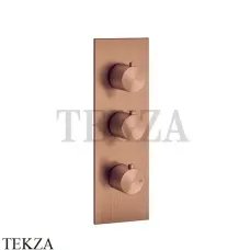 Gessi 316 WELLNESS Термостат 2 выхода на планке, внешняя часть 54514-708, Copper Brushed