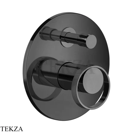 Gessi ANELLO Смеситель для душа круглый, на 2 потока 63377-706, Black Metal PVD