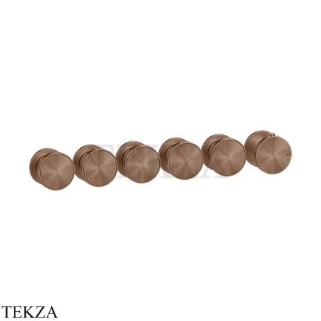 Gessi Origini MATERIC Термостат для душа 5 потока, внешняя часть 66340-708, Copper Brushed