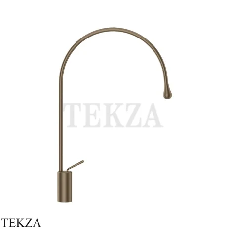 Gessi Goccia Смеситель для раковины высокий, без сливного гарнитура 33606-761, Coffee Bronze Br. PVD