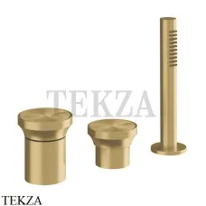 Gessi Origini ACCENT Смеситель для ванны с гарнитуром, без излива 66043-727, Brushed Brass