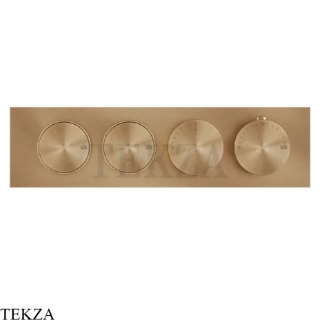 Gessi Origini WARM Термостат для душа 2 потока с кнопками, внешняя часть 66222-726, Warm Bronze Br