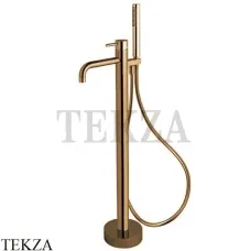 FIMA Carlo Frattini Spillo UP Смеситель для ванны напольный, с гарнитуром F3034/6NZS, Brushed Amber Bronze