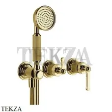 Gessi VENTI20 Смеситель для душа, с гарнитуром внешняя часть 65036-246, Gold PVD