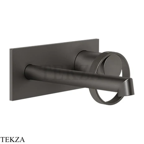 Gessi ANELLO Смеситель для раковины на планке, внешняя часть 63388-707, Black Metal Brushed PVD