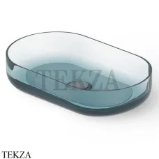 Dea Design Washbasins Раковина настольная овальная Glasstech DD9091 550 R11, Dark Blue R11
