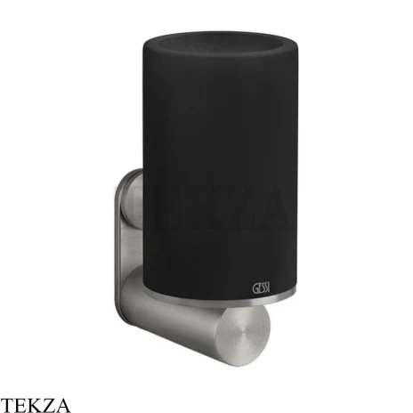 Gessi 316 ACCESSORIES Стакан для зубных щеток настенный, композит черный 54708-239, Steel Brushed