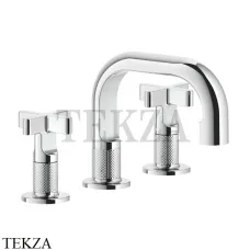 Gessi INCISO+ Смеситель для раковины на 3 отверстия, с донным клапаном 58111-031, хром глянец
