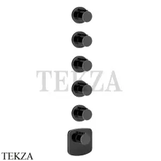 Gessi Ingranaggio-Anello Термостат для душа, 5 потоков, внешняя часть 43240-706, Black Metal