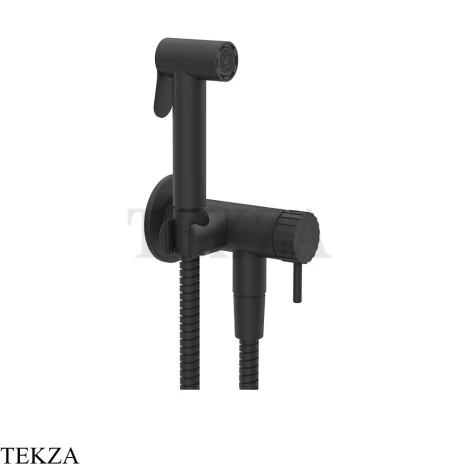 Gessi Incastri Гигиенический душ со смесителем, выводом воды и держателем 75530-299, черный матовый