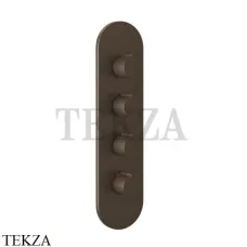 Gessi Ingranaggio-Anello Термостат для душа, 3 потока, внешняя часть 43066-845, Dark Bronze Gessi Ingranaggio-Anello Термостат для душа, 3 потока, внешняя часть 43066-845, Dark Bronze