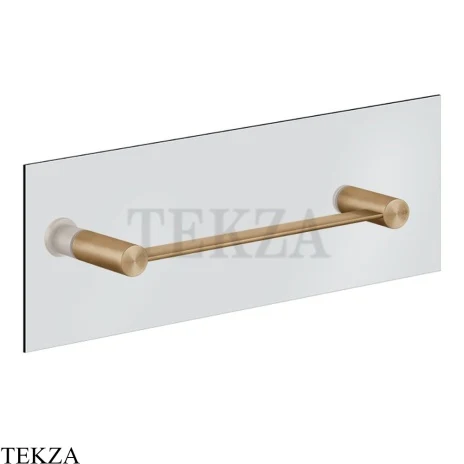 Gessi 316 ACCESSORIES Полотенцедержатель для крепления на стекло, 30 см 54921-726, Warm Steel Brushed PVD