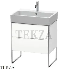Duravit XSquare Тумба напольная под раковину XS447401818, 2 выдвижных ящика, белый матовый