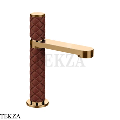 Gessi Pelle Tresse Смеситель для раковины, с донным клапаном 78251-430, Red Cherry/ Warm Bronze PVD