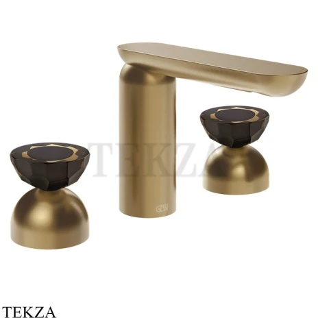 Gessi Perle Смеситель для раковины на 3 отв., без гарнитура 74886-726, бронза Brushed