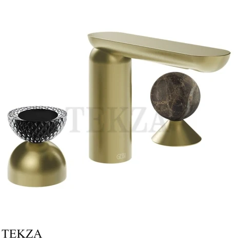 Gessi Perle Смеситель для раковины на 3 отв., без гарнитура 74718-727, шампань Brushed