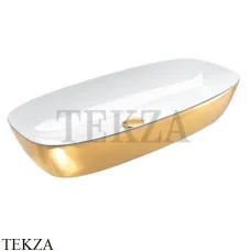 Catalano Gold&Silver Alvea Раковина накладная, без перелива 80 см 0622800042, Золото на белом