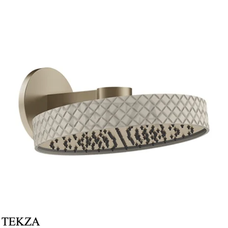 Gessi Pelle Tresse Верхняя лейка с кронштейном D30,5 см, 78248-432, Crème/ Finox Br. Nickel