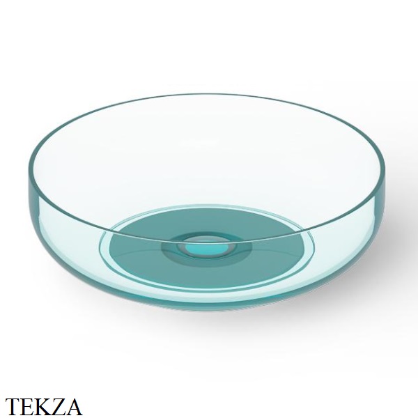 Dea Design Washbasins Раковина настольная D40 см Glasstech DD9101 400 R8, Lake Water Blue R8