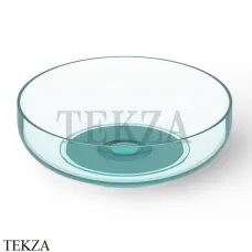 Dea Design Washbasins Раковина настольная D40 см Glasstech DD9101 400 R8, Lake Water Blue R8