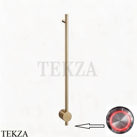 BRONER BRUNO H Электрический полотенцесушитель 80 с кнопкой, BR.007.080.0000.MSH, шампань сатин шлифованный