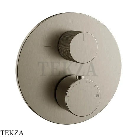 Gessi ANELLO Термостат для душа, 2 потока, внешняя часть 63135-149, Finox Brushed Nickel