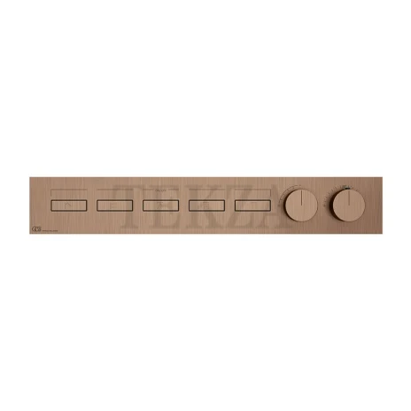 Gessi HI-FI Термостатический смеситель на 5 потоков, внешняя часть 63018-708, медь Brushed