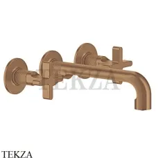 Gessi INCISO+ Смеситель для раковины на три отверстия, внешняя часть 58190-726, Warm Bronze Br.