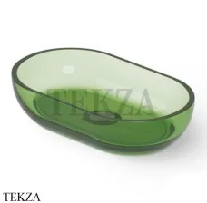 Dea Design Washbasins Раковина настольная овальная Glasstech DD9033 550 R3, Emerald R3