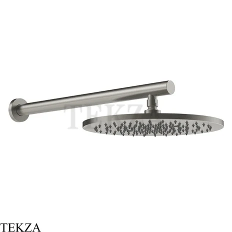 Gessi 316 SHOWER Верхняя душевая лейка D30 с креплением 54145-239, Steel Brushed