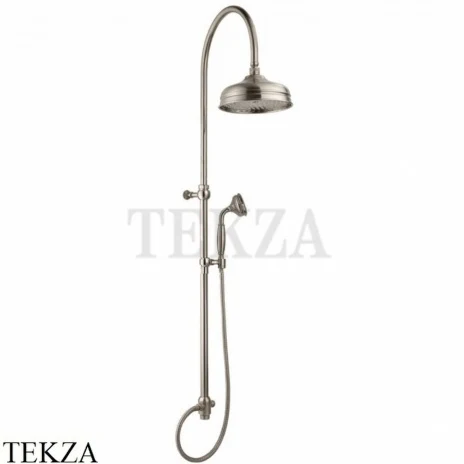 Nicolazzi Nuova Brenta Душевая стойка, верхний душ 30 см, ручной душ, подвижный слайдер 5719WSNS30, Satin nickel