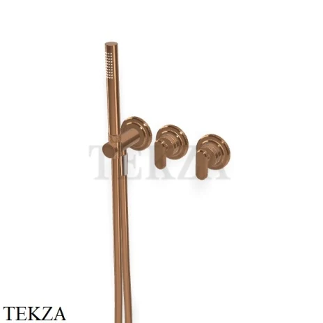 FIMA Carlo Frattini Park Line Смеситель для душа с гарнитуром, внешняя часть F1319WX8ZL, Amber Bronza