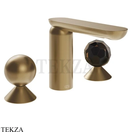 Gessi Perle Смеситель для раковины на 3 отв., без гарнитура 74025-726, бронза Brushed