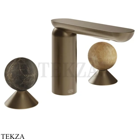 Gessi Perle Смеситель для раковины на 3 отв., без гарнитура 74135-761, бронза Coffee