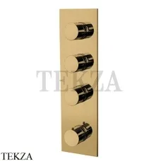 FIMA Carlo Frattini Spillo UP Термостат для душа 3 потока, внешняя часть F3869X3OS, Brushed gold FIMA Carlo Frattini Spillo UP Термостат для душа 3 потока, внешняя часть F3869X3OS, Brushed gold