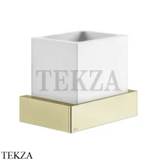 Gessi Rettangolo Стакан для щеток настенный, композит белый 20807-710, Brass PVD Gessi Rettangolo Стакан для щеток настенный, композит белый 20807-710, Brass PVD