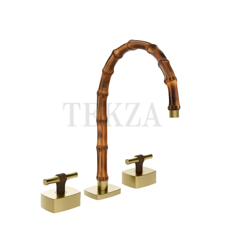 Gessi Jacqueline Смеситель для раковины на 3 отв., без донного клапана 77017-727, шампань Brushed