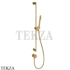 Gessi Origini ACCENT Штанга с лейкой, шланг и вывод воды 66142-727, Brushed Brass