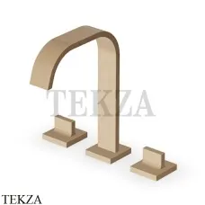 Zucchetti Aguablu Смеситель для раковины, с донным клапаном ZA5416.P31, brushed british gold PVD