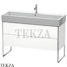 Duravit XSquare Тумба напольная под раковину XS447701818, 2 выдвижных ящика, белый матовый