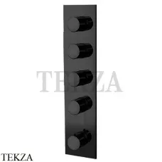 FIMA Carlo Frattini Spillo UP Термостат для душа 4 потока, внешняя часть F3869X4NS, черный матовый