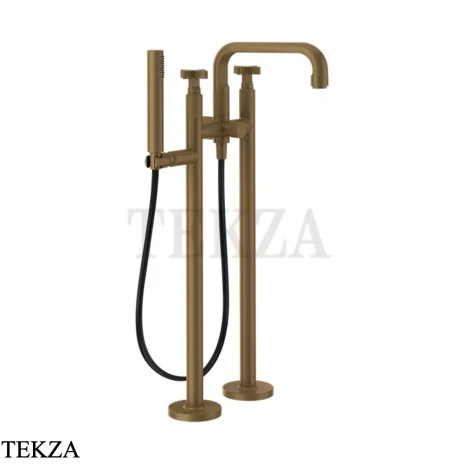Gessi INCISO+ Смеситель для ванны напольный, внешняя часть 58129-713, Antique Brass