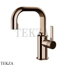 Gessi INCISO Смеситель для раковины ручка сбоку, без гарнитура 58009-030, Copper глянец